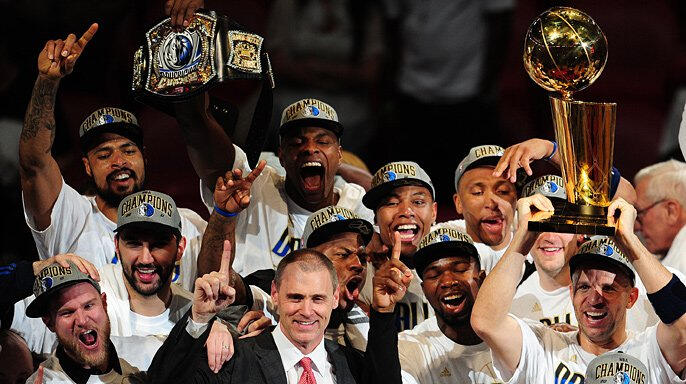 NBA champion Dallas Mavericks boast WWE Championship