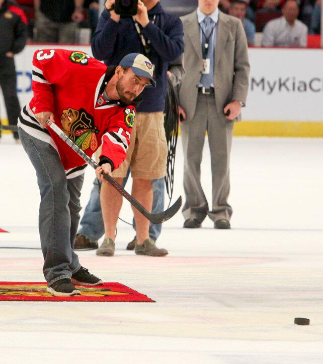 Off the Ice: WWE Superstar CM Punk Reps Hometown Blackhawks at Pay