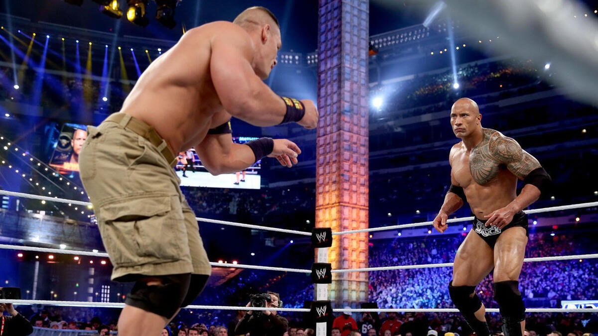 the rock vs john cena wrestlemania 29 wallpaper