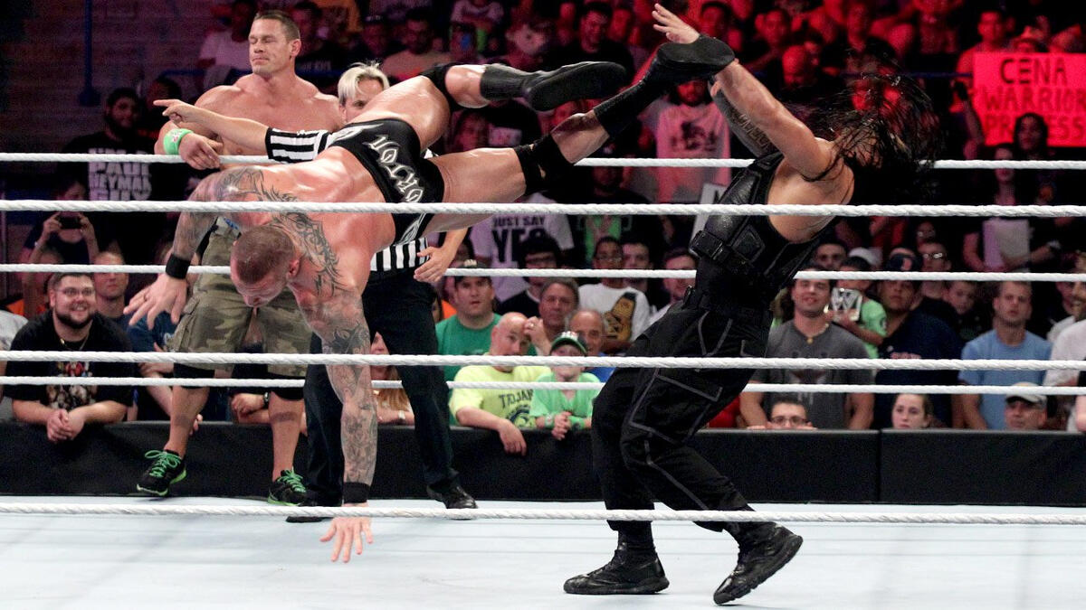 John Cena Roman Reigns Vs Randy Orton Kane Photos Wwe