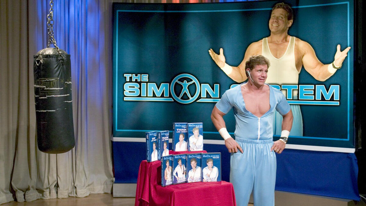 Simon Dean promoting "The Simon System" in WWE. 