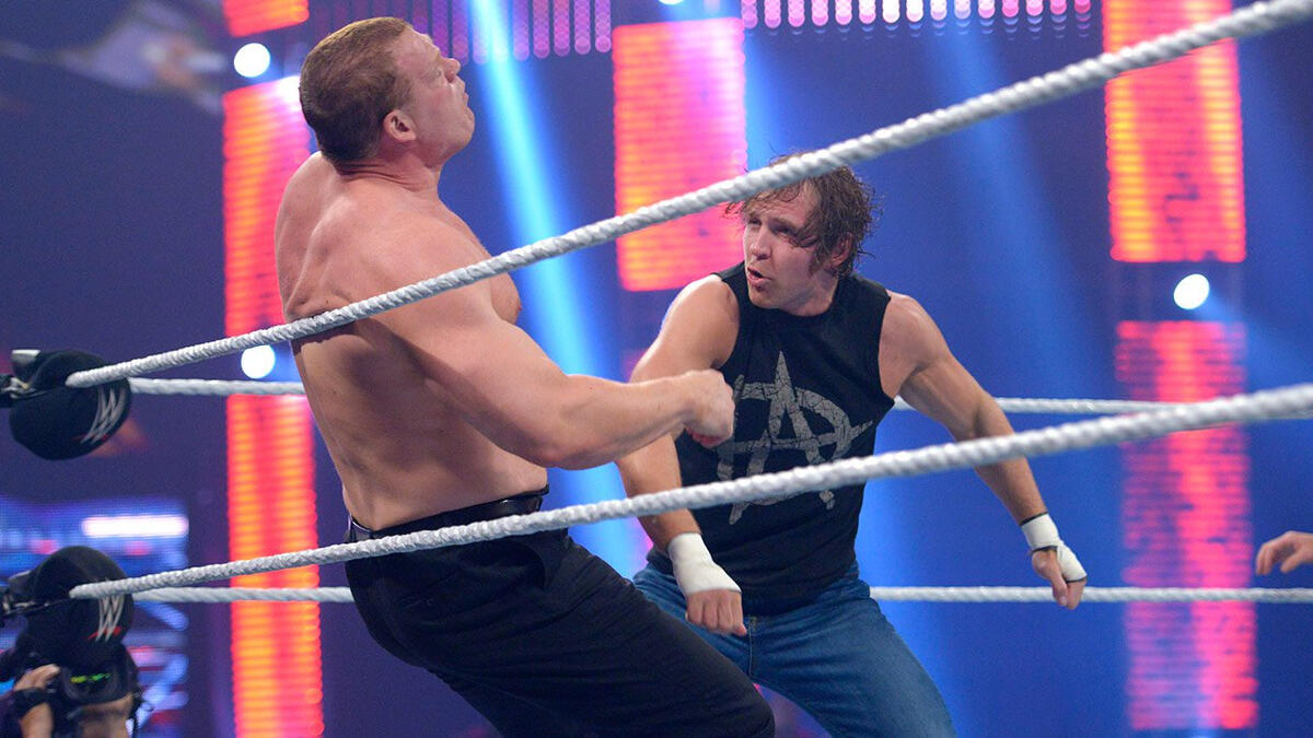 Roman Reigns Dean Ambrose Vs Seth Rollins Kane Photos Wwe