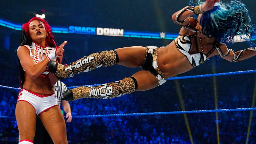 3gb New Bro Force Xxx - Bianca Belair & Sasha Banks vs. Carmella & Zelina Vega: SmackDown, July 30,  2021 | WWE