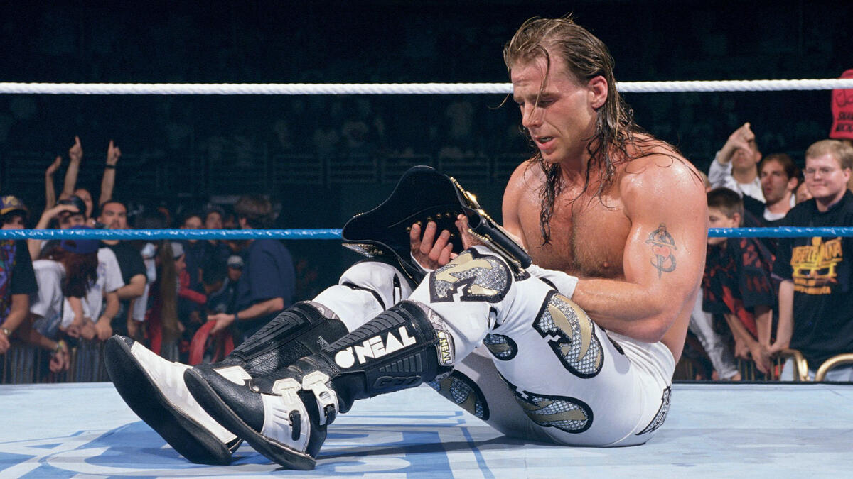 Image result for shawn michaels pinning bret hart wrestlemania 12