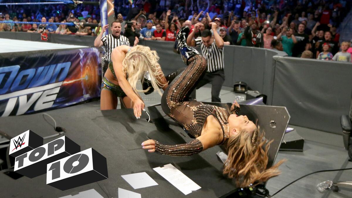 Table Crash Female Superstar table crashes - WWE Top 10, June 5, 2017 | WWE