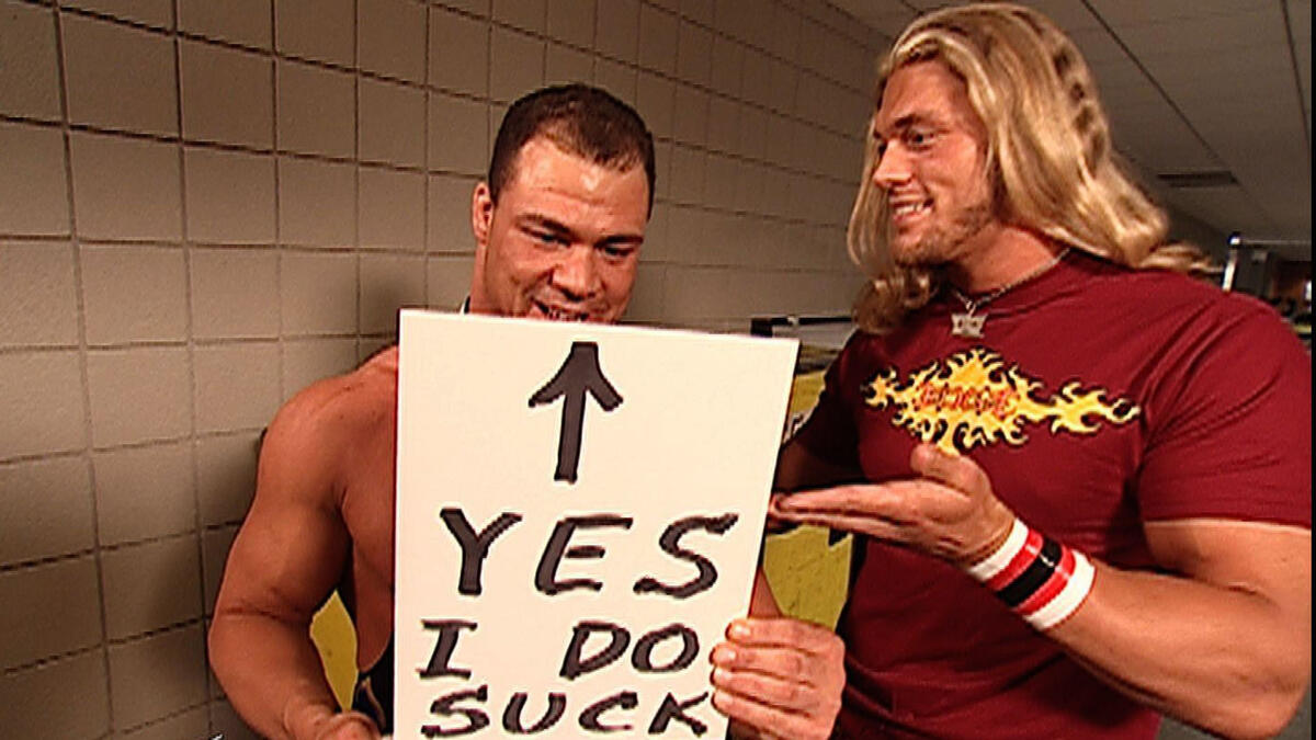 Edge plays a "picture" perfect prank on Kurt Angle: SmackDown, April 4,  2002 | WWE
