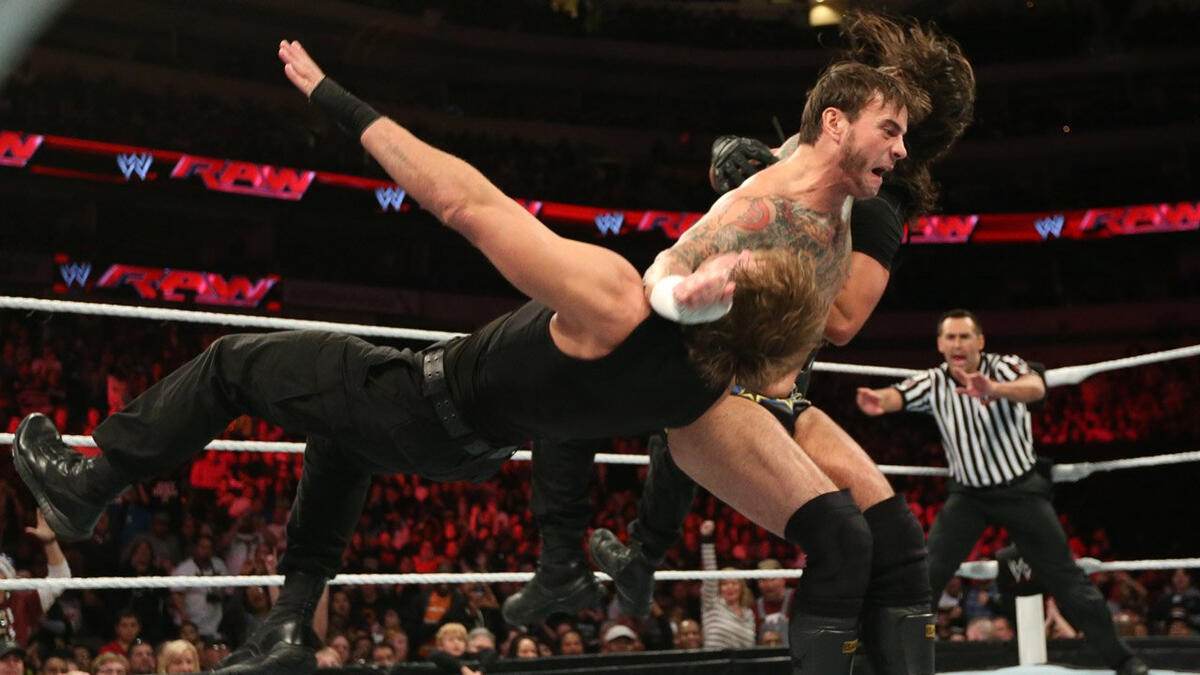 CM Punk & The Usos vs. The Shield: Raw, Dec. 16, 2013 | WWE