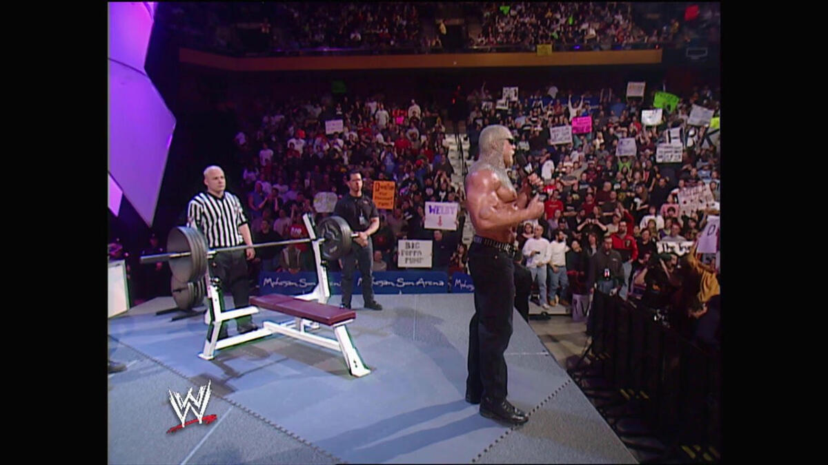 Scott Steiner Challenges Triple H To A Bench Press Contest Raw