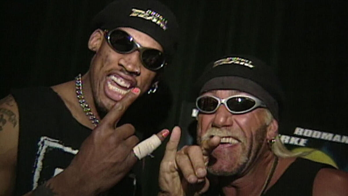 Hulk Hogan officially welcomes Dennis Rodman into the NWO: Nitro ...