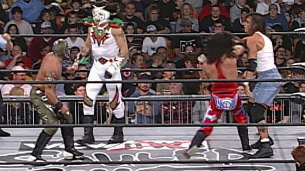 Billy Kidman vs. Rey Mysterio vs. Juventud Guerrera vs. Psicosis - Fatal 4-Way WCW Cruiserweight Championship Match: Souled Out 1999 | WWE