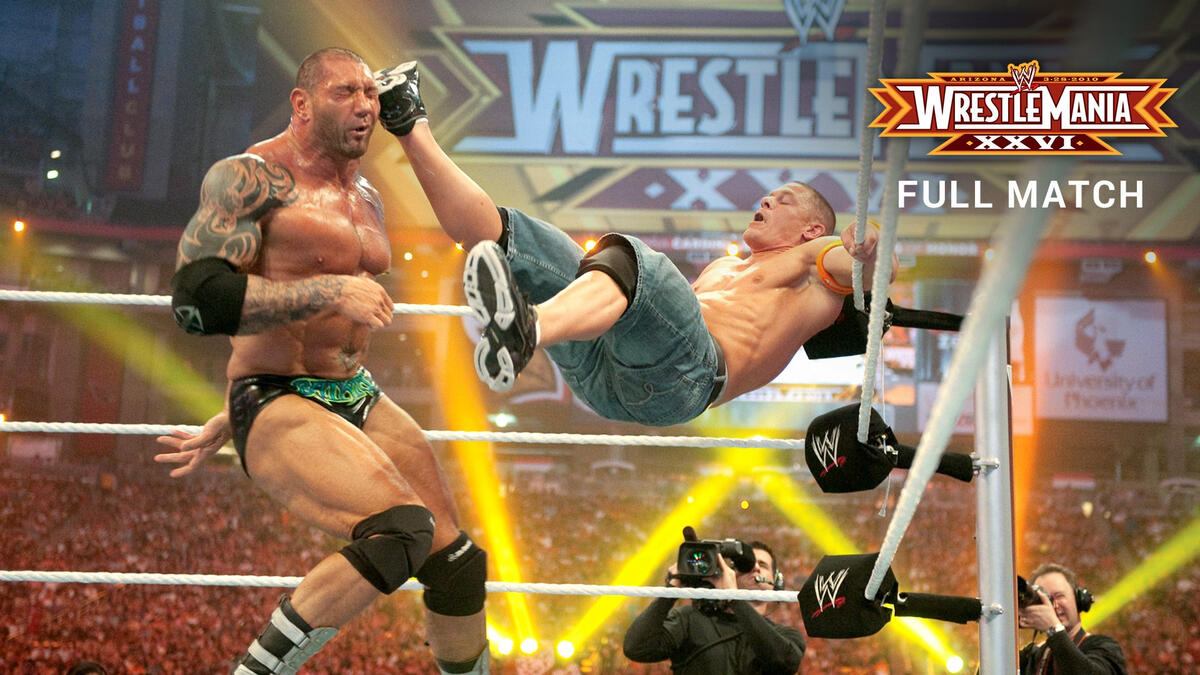 Batista vs. John Cena - WWE Title Match: WrestleMania XXVI (Full Match - WWE  Network Exclusive) | WWE