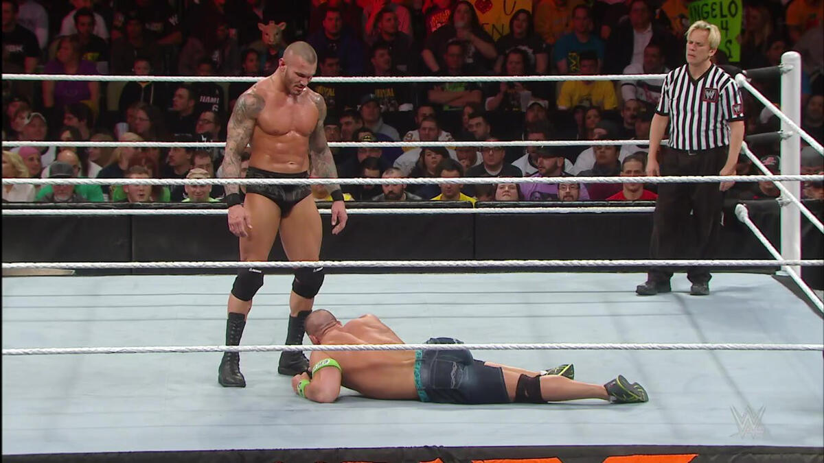 John Cena hits Randy Orton with an RKO: Royal Rumble 2014, January 26, 2014  | WWE