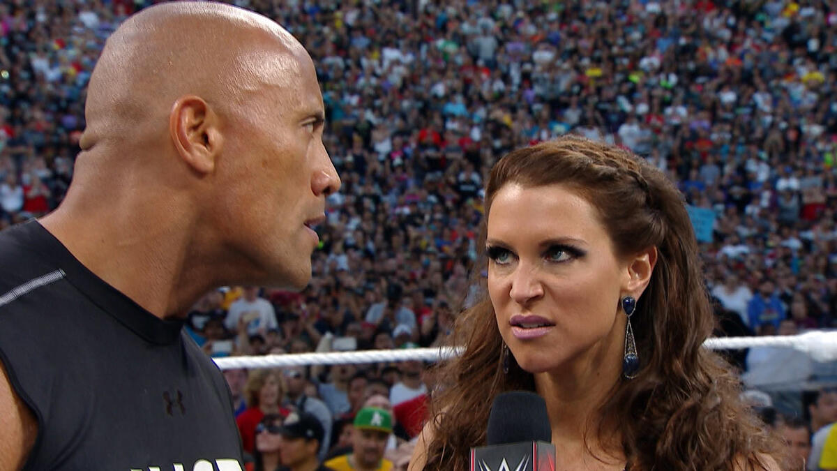 Stephanie McMahon slaps The Rock: WrestleMania 31 | WWE