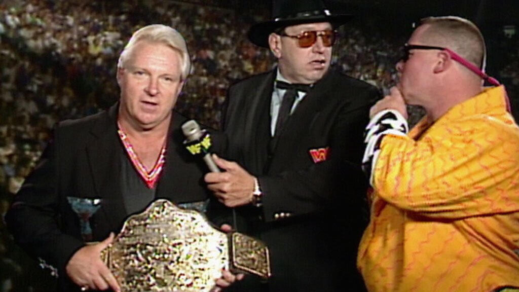 Bobby Heenan debuts the NWA World Heavyweight Championship on WWE  programming: Wrestling Challenge, Aug. 17, 1991 | WWE