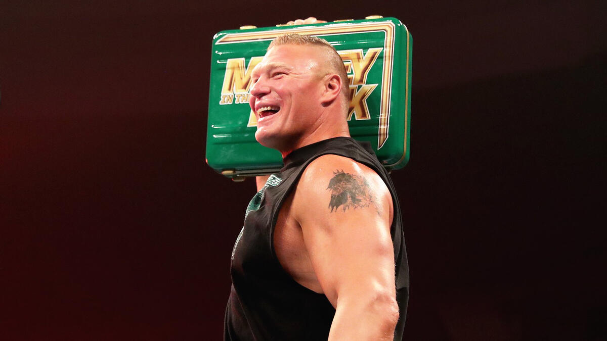 Brock Lesnar Celebrates His Money In The Bank Contract Win Raw