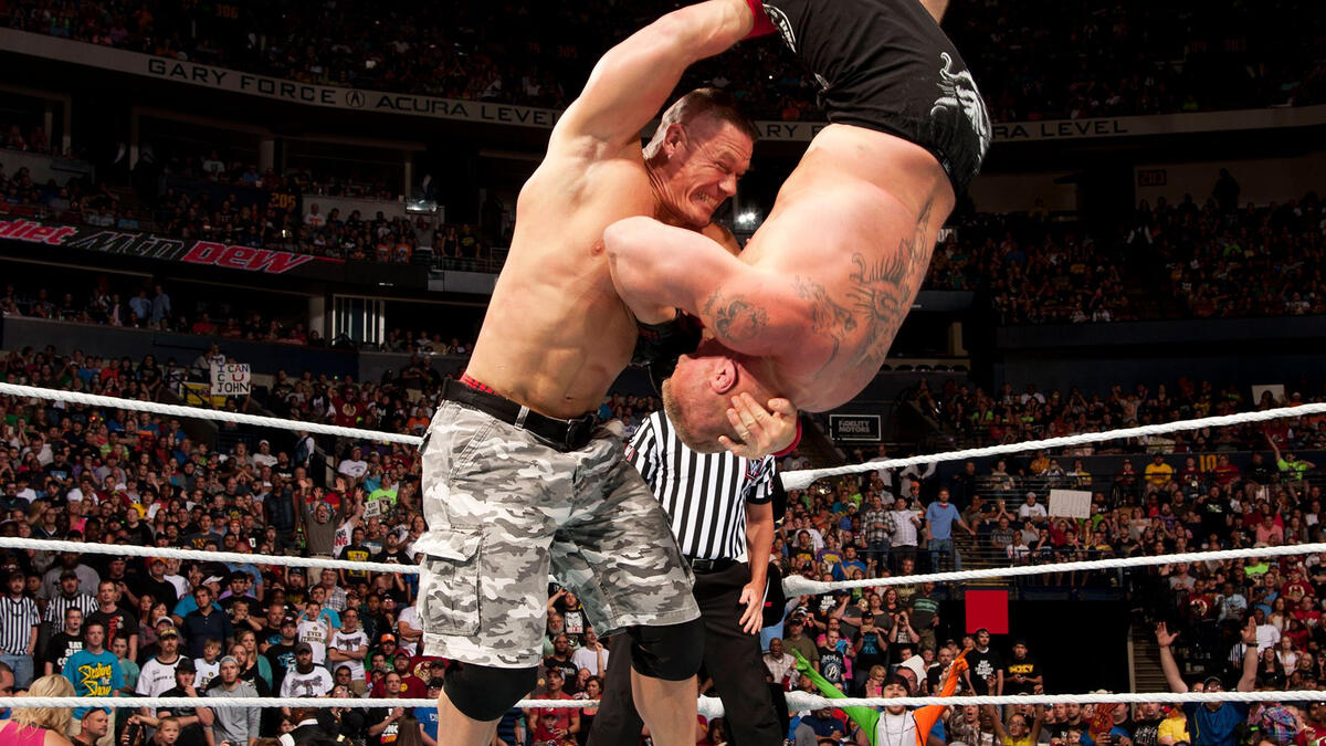 Brock Lesnar Vs John Cena Wwe World Heavyweight Title Match