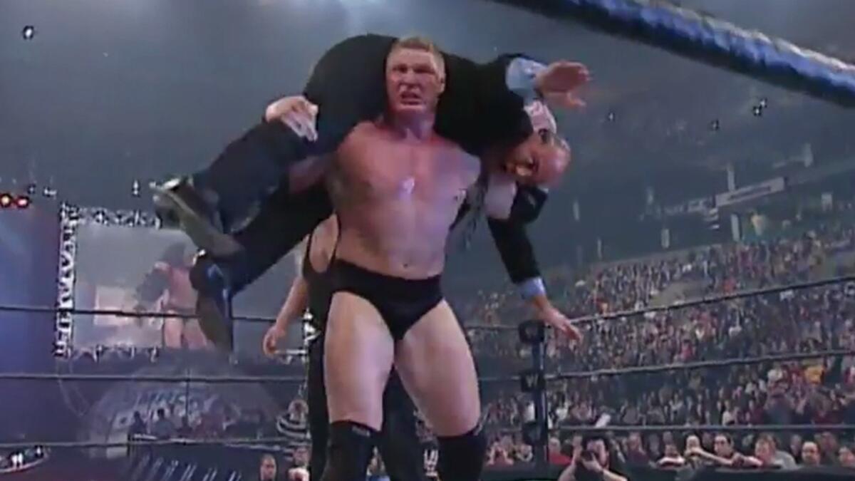 Royal Rumble 2003 Math Card Brock Lesnar defeats Big Show for the right to enter the Royal Rumble ...