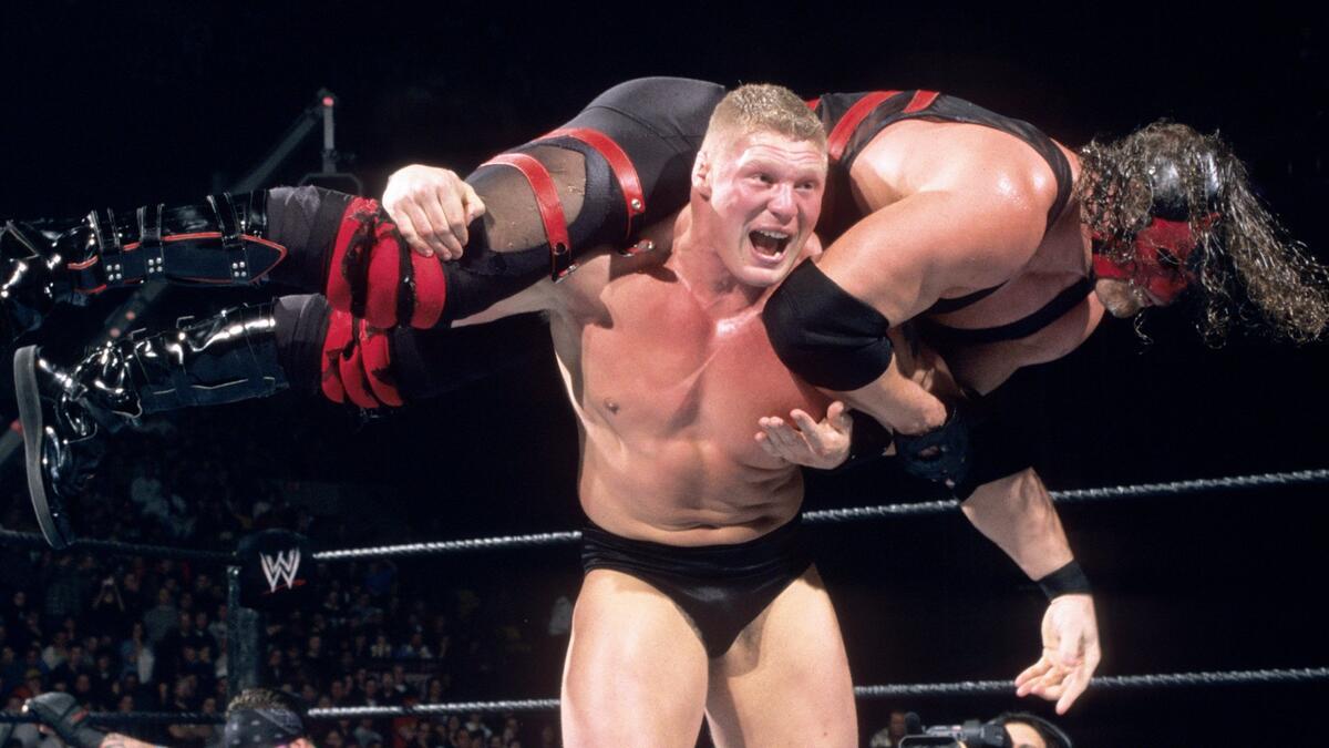 Brock Lesnar charges to the ring for his Royal Rumble Match debut ...