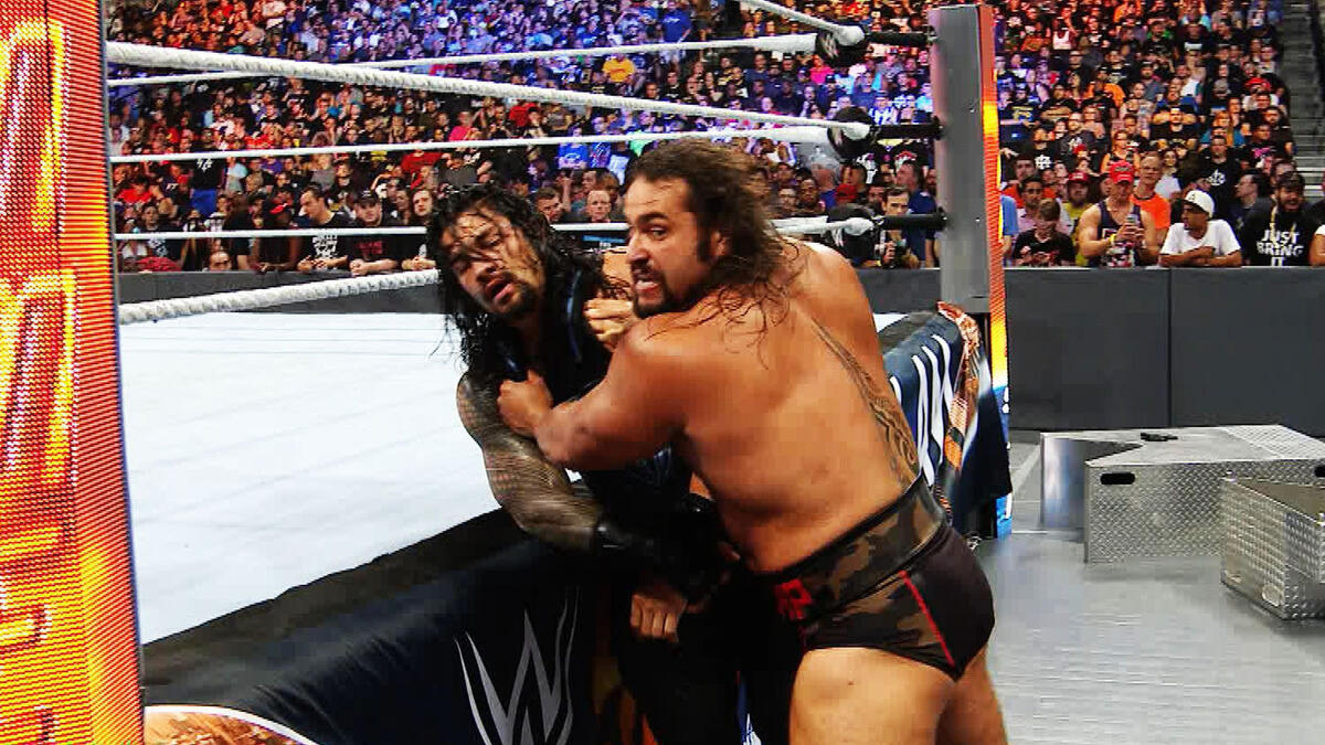 Roman Reigns and Rusev get into an all-out brawl: SummerSlam 2016 | WWE