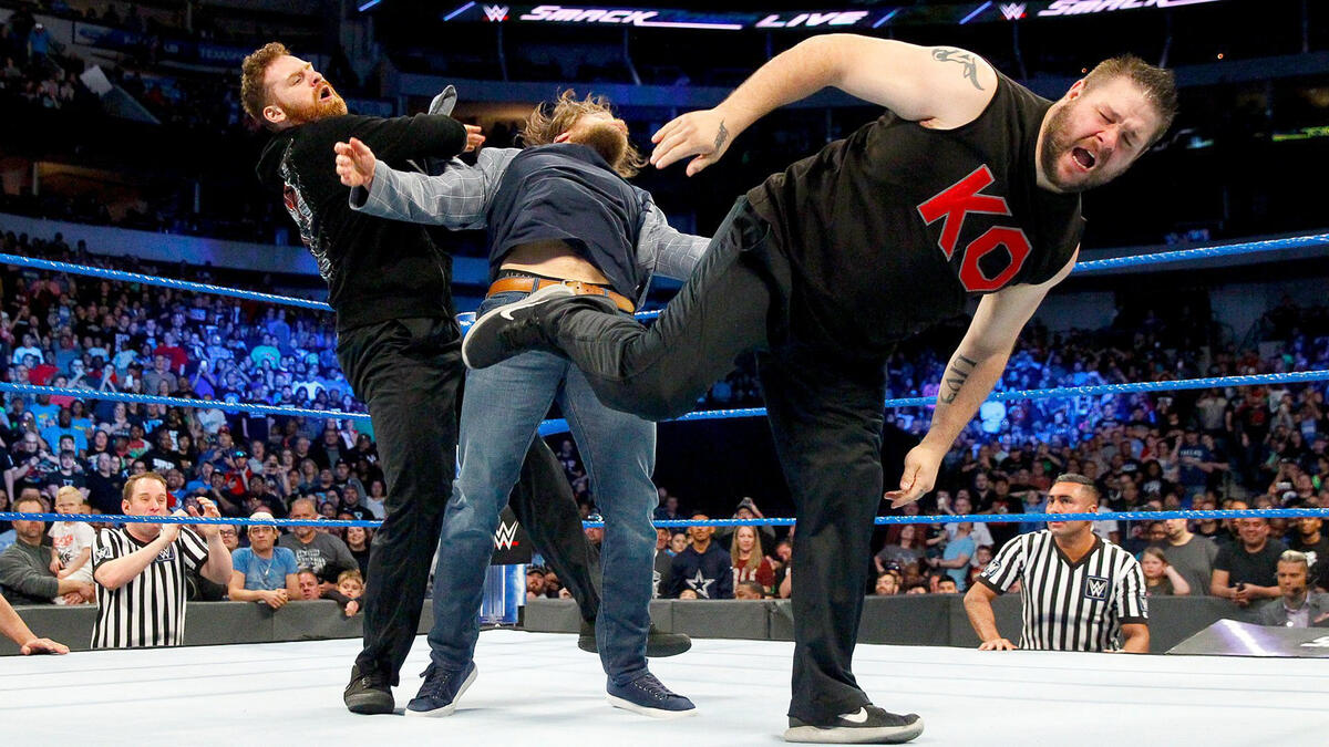 Kevin Owens and Sami Zayn unleash a brutal assault on Daniel Bryan ...