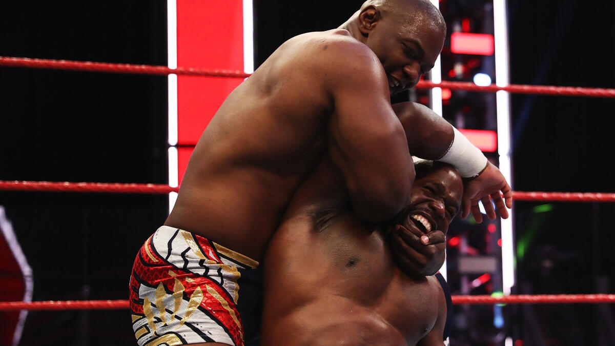 Apollo Crews Vs Shelton Benjamin Raw June 15 2020 Wwe - roblox shelton benjamin audio