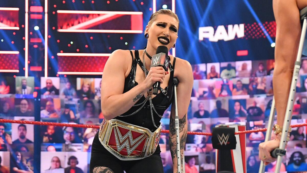 Is Rhea Ripley Alive Rhea Ripley emerges with an “injury” during Charlotte Flair’s medical ...