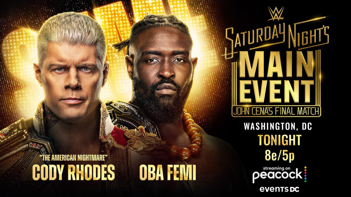 Image for Undisputed WWE Champion Cody Rhodes vs. NXT Champion Oba Femi