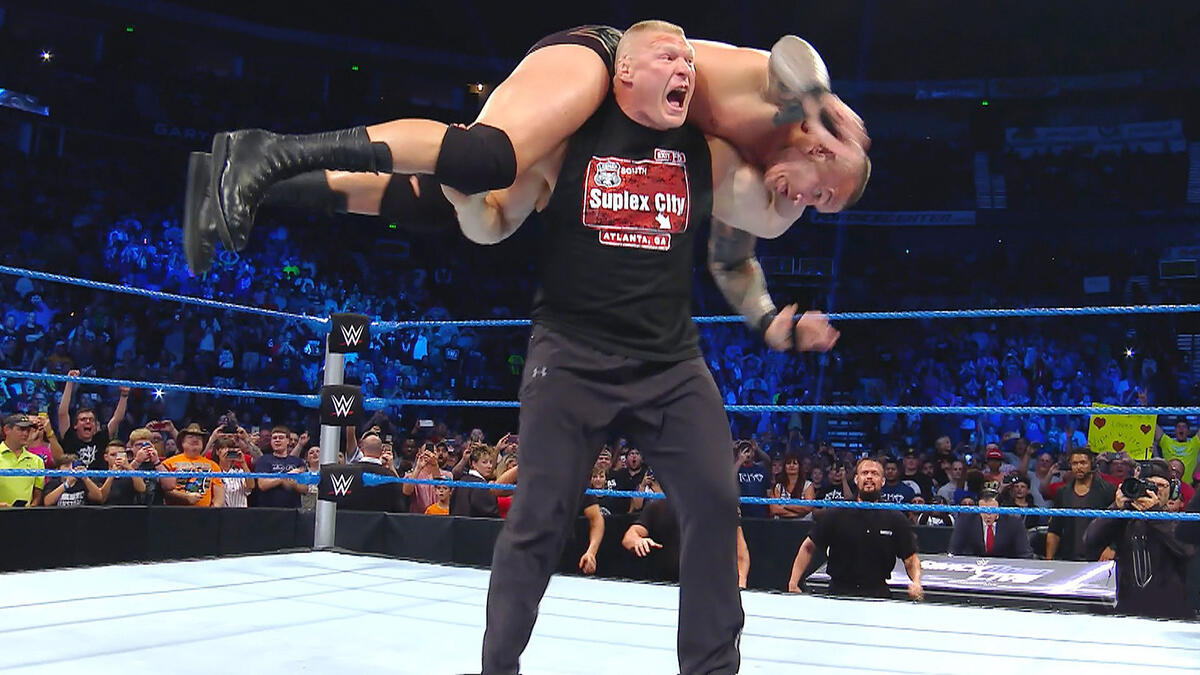 Randy Orton Def Fandango Via Disqualification Brock Lesnar Invaded Smackdown Live Wwe