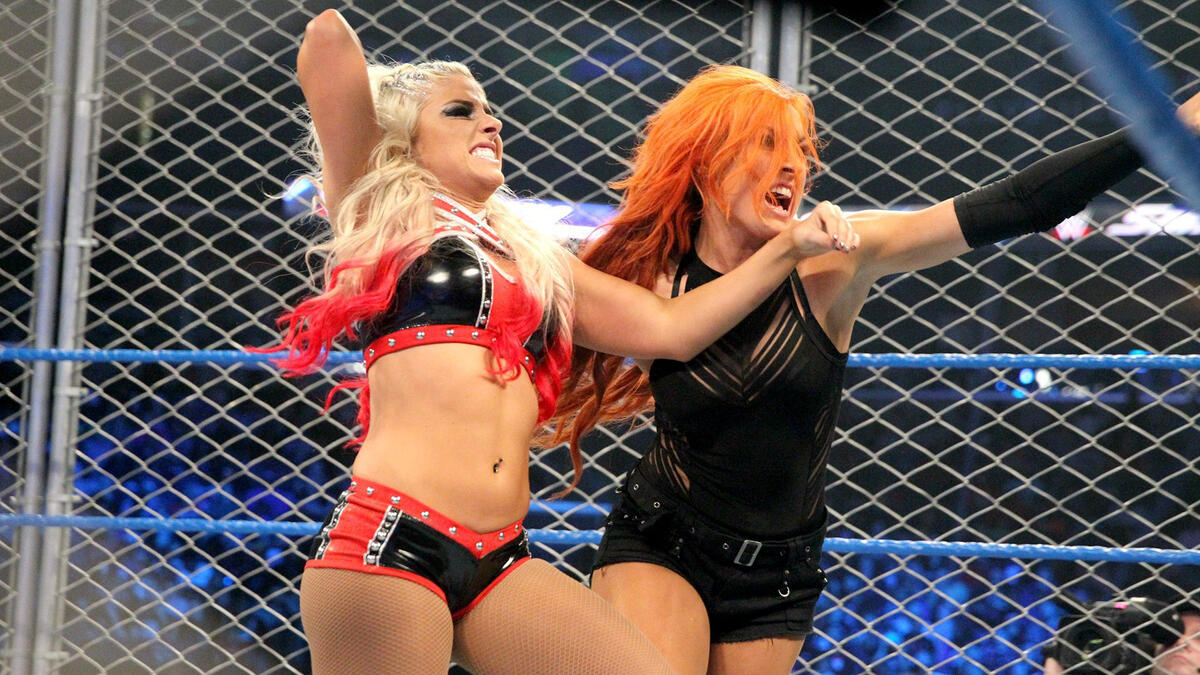 Becky Lynch vs. Alexa Bliss – SmackDown Women's Title Steel Cage Match:  photos