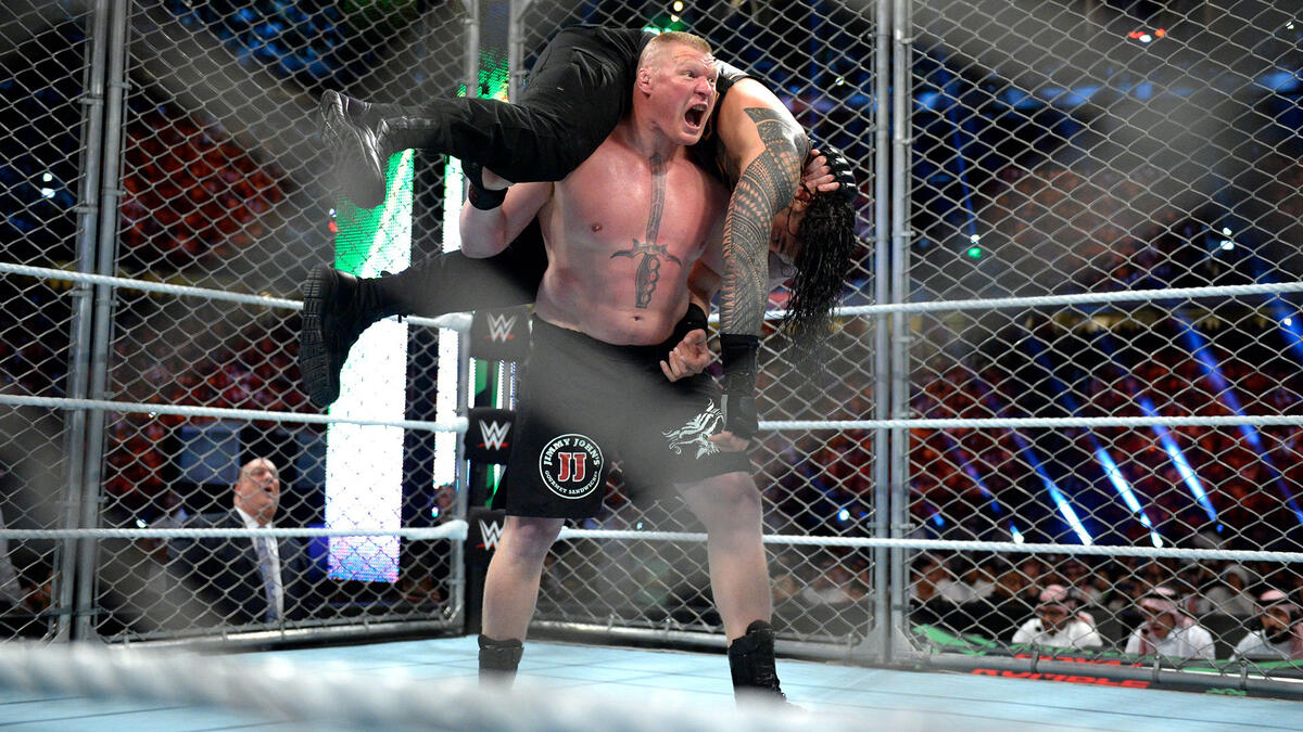 Brock Lesnar Vs Roman Reigns Universal Championship Steel Cage