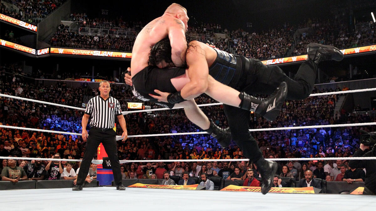Brock Lesnar vs. Roman Reigns Universal Championship Match photos WWE