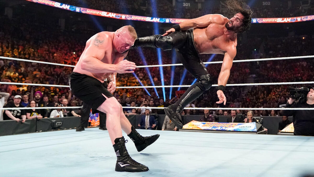 Brock Lesnar Vs Seth Rollins Universal Championship Match