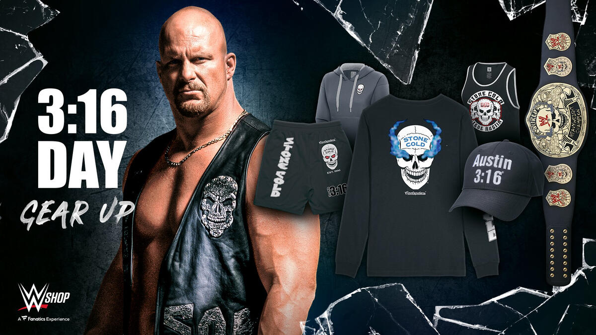 Get exclusive “Stone Cold” merch for 3:16 Day