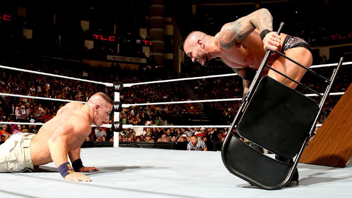 John Cena vs. Randy Orton Tables, Ladders & Chairs Match photos WWE