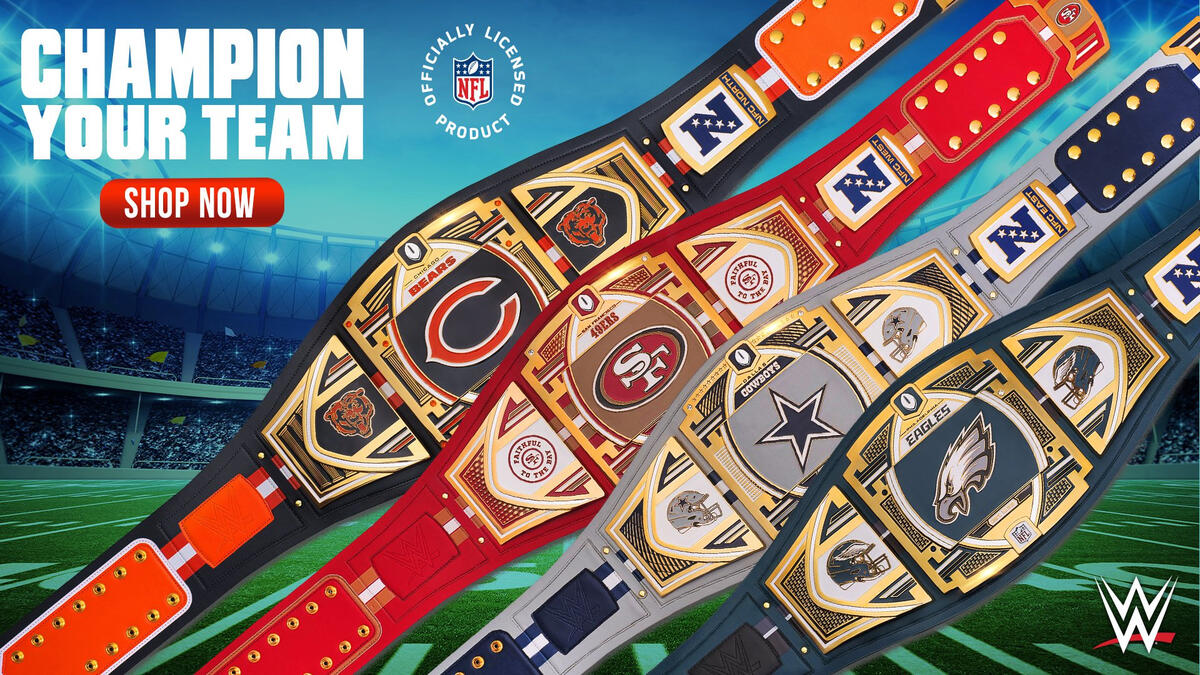 WWE And NFL Forge Historic Licensing Partnership, Unveiling NFL-Inspired Championship Belts
