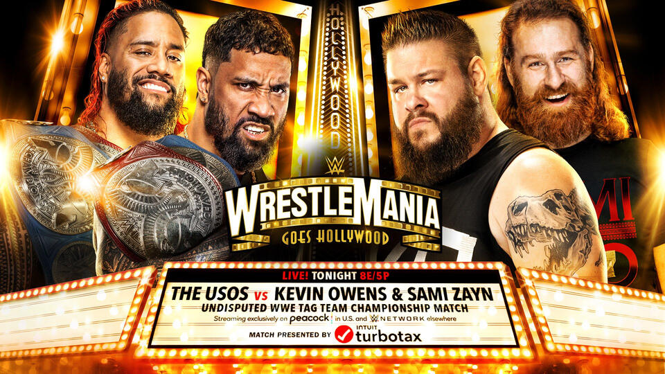 Los usos vs Kevin Owens y Sami WWE WrestleMania 39 Noche 1 Repeticion