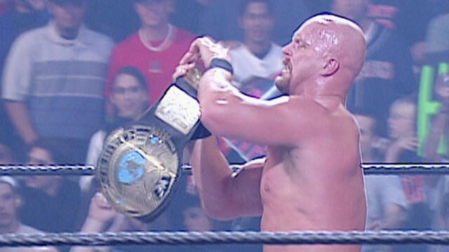 Stone Cold" Steve Austin hits Kurt Angle with a Stunner: Vengeance 2001 |  WWE