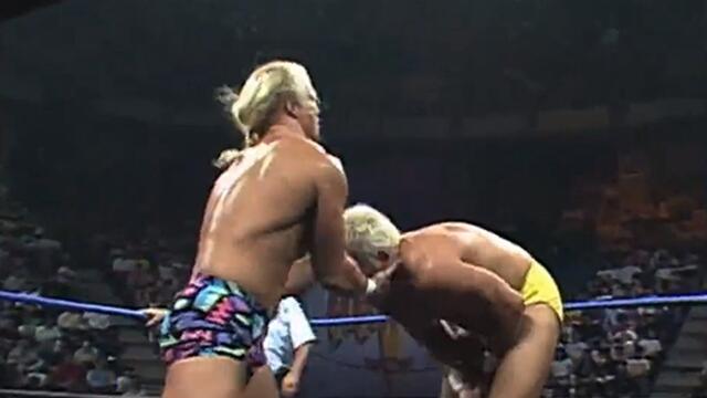 Stunning" Steve Austin vs. Dustin Rhodes - WCW Television Championship Match: Halloween Havoc 1991 | WWE