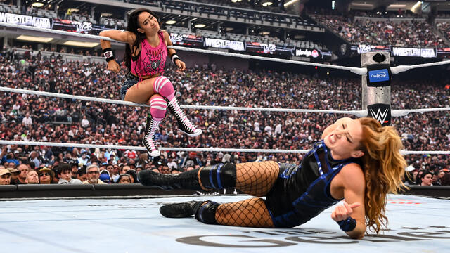 WWE AJ Lee Becky Lynch WrestleMania Photo