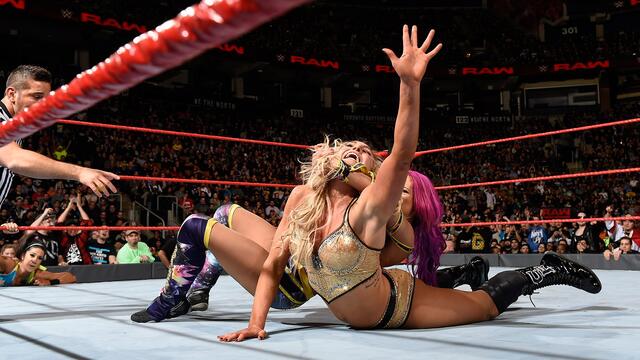Sasha Banks & Bayley vs. Charlotte Flair & Nia Jax WWE Image