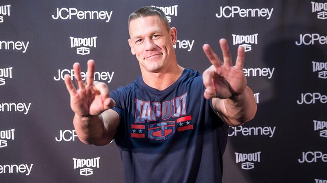 WWE Superstar John Cena visits Tapout Fitness in New York City