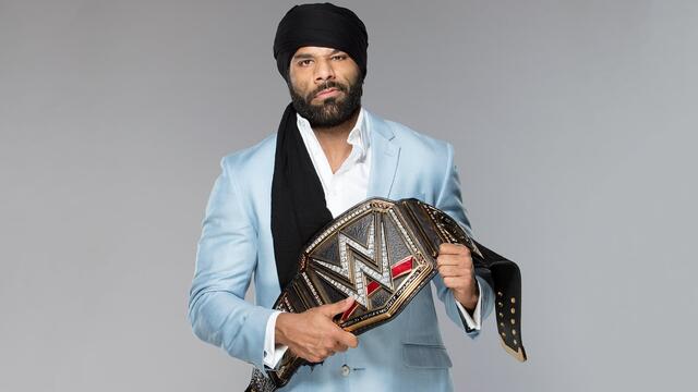 Jinder Mahal photoshoot with WWE Championship