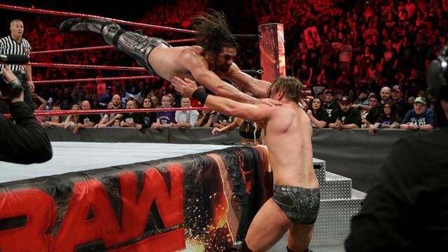 Rollins vs. Balor vs. Miz