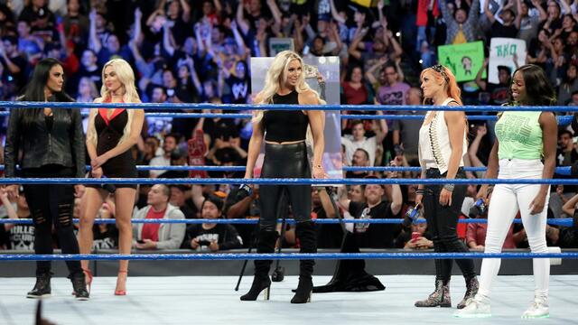 Charlotte & Natalya & Becky & Naomi & Tamina & Lana & Bryan