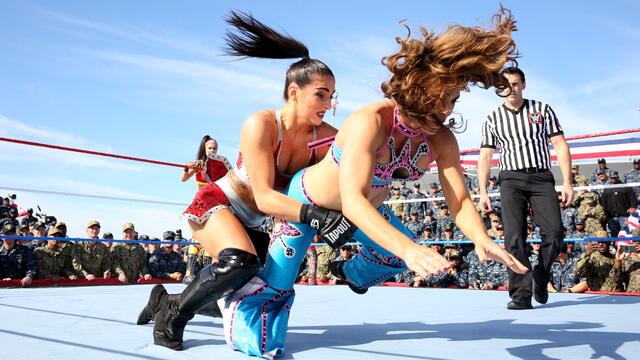 Sasha & Bayley & Mickie vs. Absolution