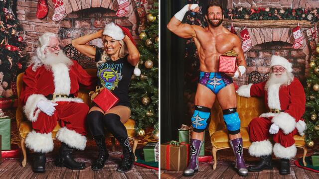 WWE Superstars meet Santa Claus