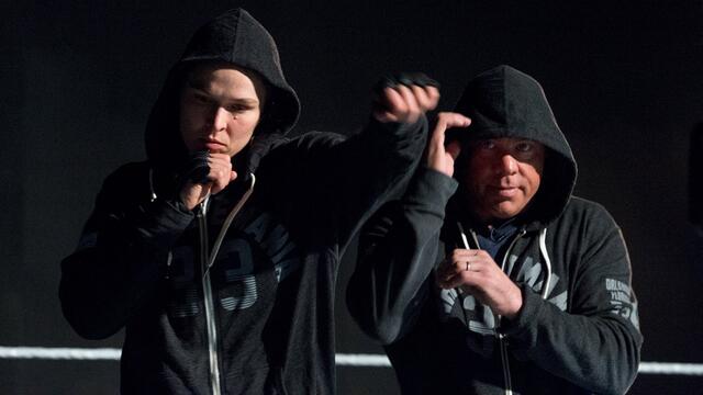 Ronda Rousey and Kurt Angle