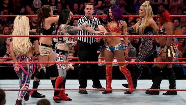 Sasha & Natalya & Moon vs. Riott Squad