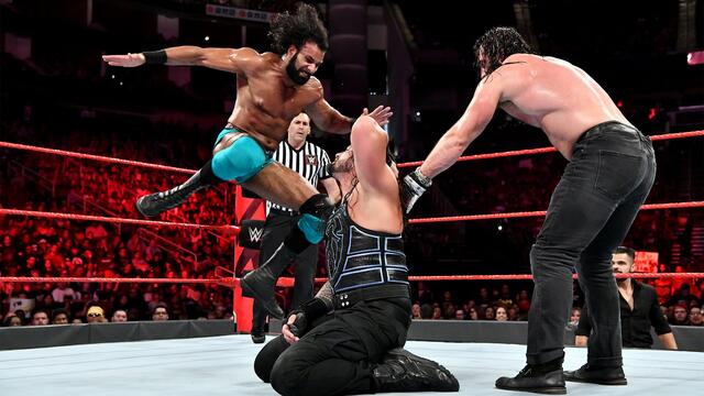 Rollins & Reigns vs. Mahal & Elias