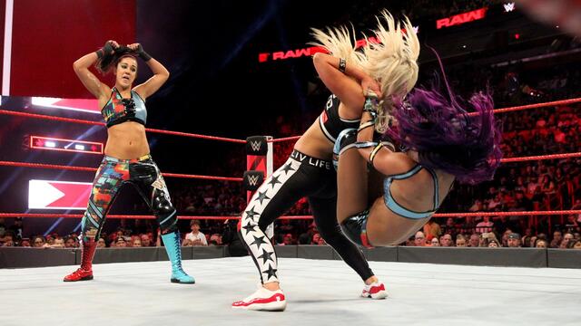 Sasha & Bayley vs. Riott Squad